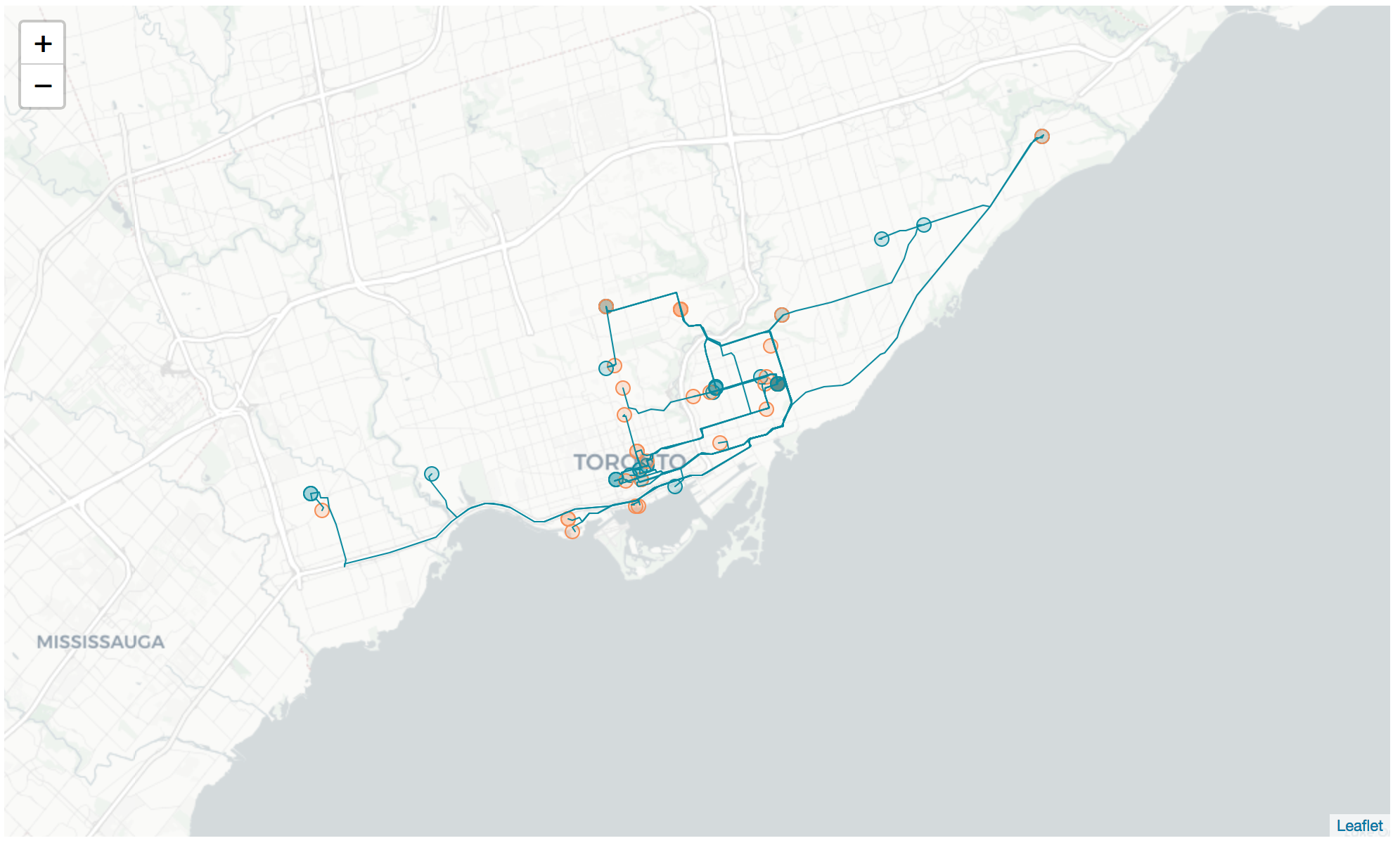 Python-plot-route-on-map